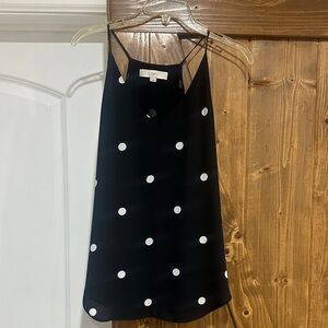 LOFT Black and White Polka Dot Cami
